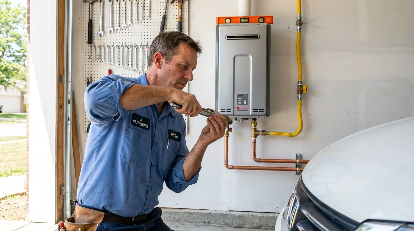 Tankless water heater installation by a Johns Plumbing LLC plumber in Nauvoo